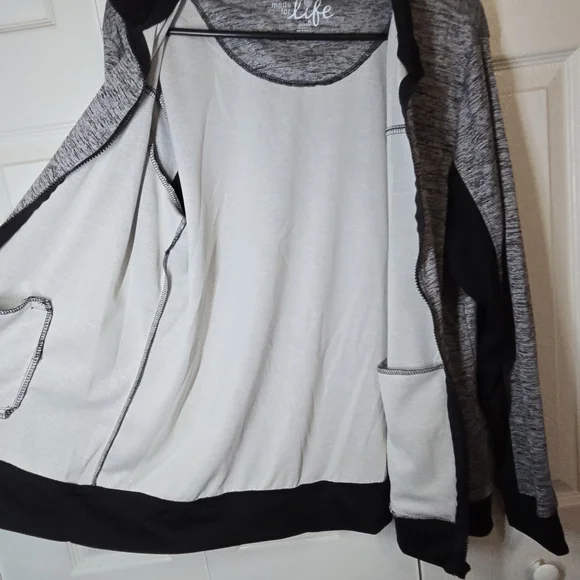 Made for Life Heathered Gray and Black Jacket - Picture 3 of 5